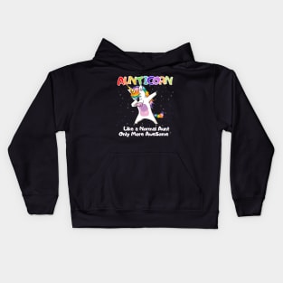 Aunticorn Shirt Like a Normal Aunt Only More Awesome Kids Hoodie